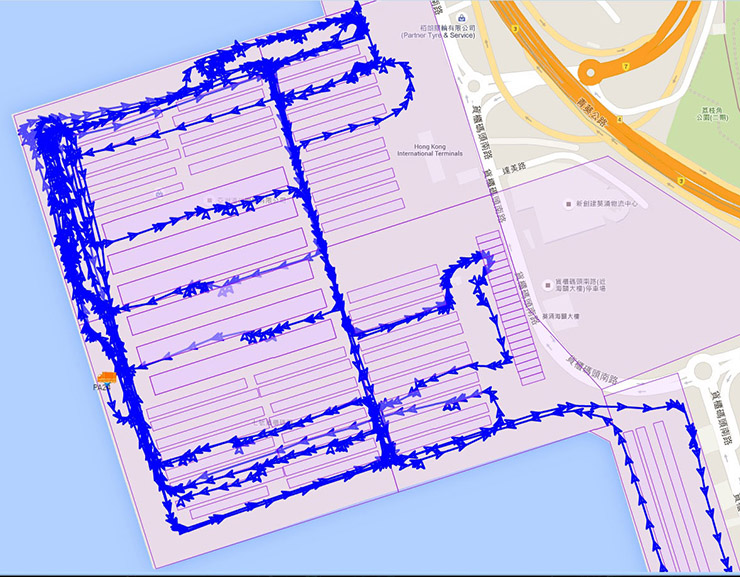 ublox gps dead-reckoning between containers in sea port