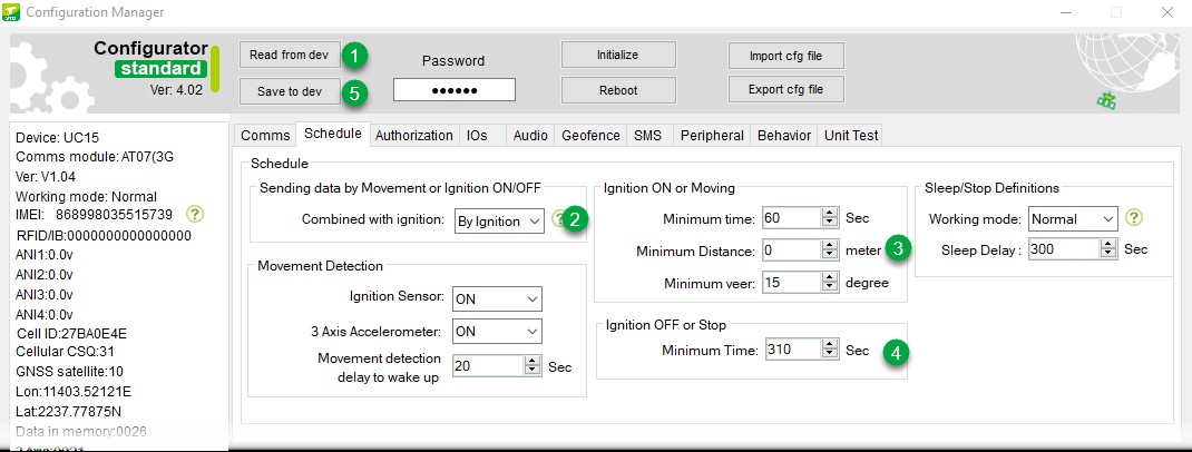 gps tracking device configuation software